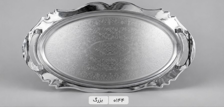 ییضی دالبر کوچک گلدار دسته نقره ای_0143