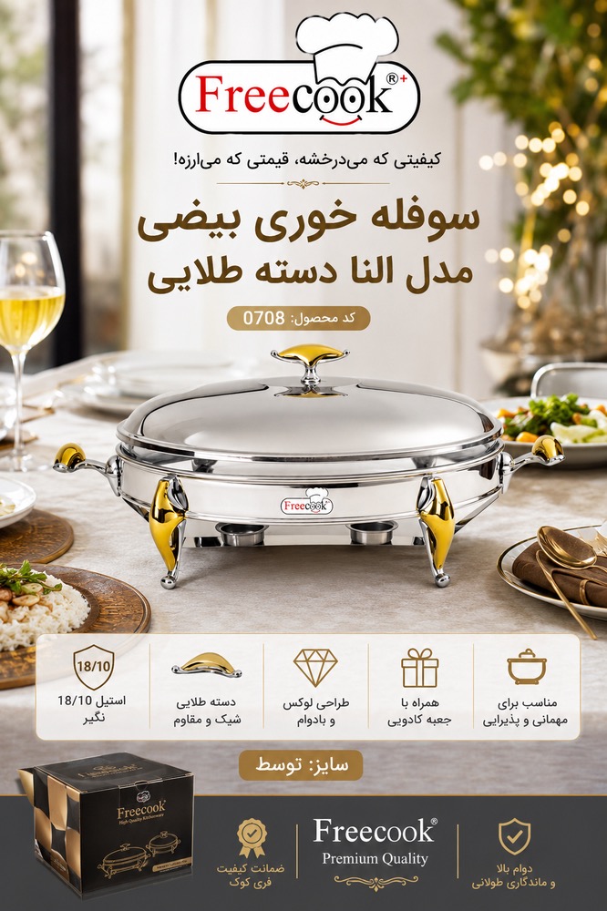 سوفله بیضی متوسط النا طلایی_0708
