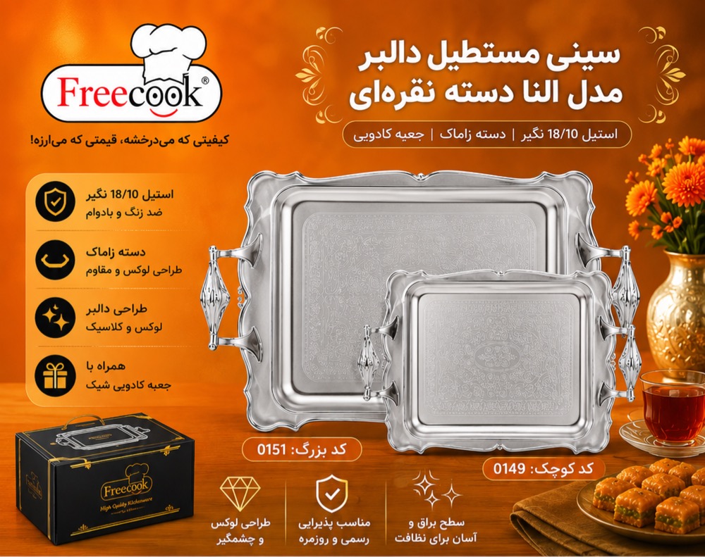 سینی دالبرکوچک گلداردسته النا نقره ای_0149